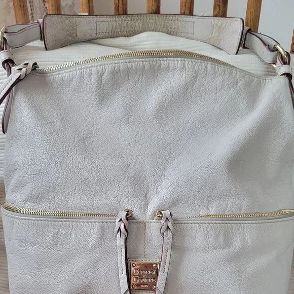 Dooney & Bourke | Dillen pebbled leather shoulder tote | Ivory/White - Picture 3 of 12